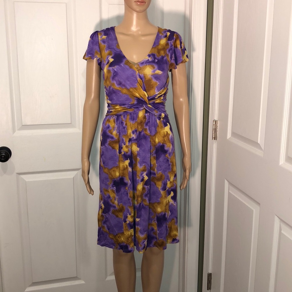 Daisy Fuentes Purple Print Dress S